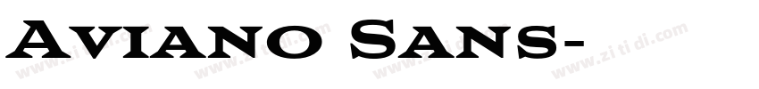 Aviano Sans字体转换